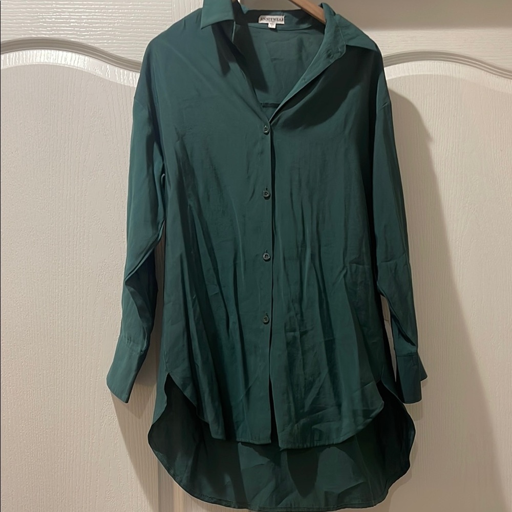Everlane Women's Green Button-Up Top